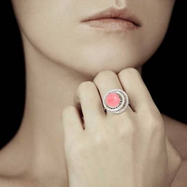 Bague perle rosée Corinne