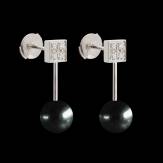 Boucles d'oreilles perle noire Tahiti Archipel