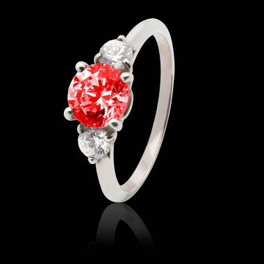 Ruby Engagement Ring White Gold  Nayla