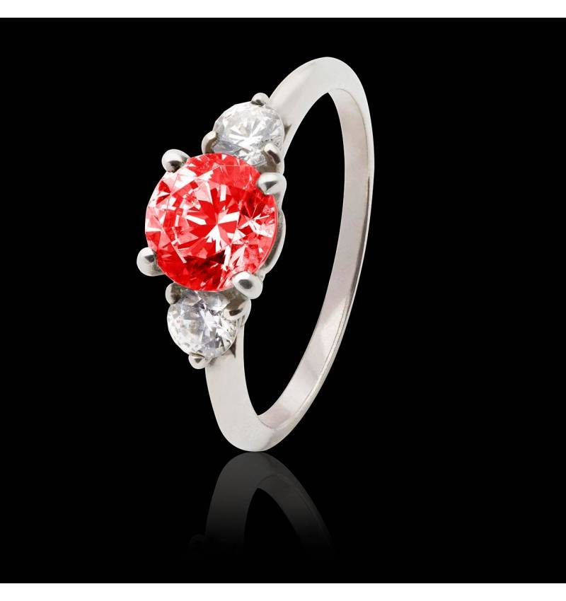 Ruby Engagement Ring White Gold  Nayla