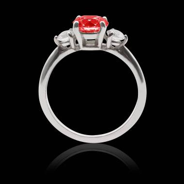 Ruby Engagement Ring White Gold  Nayla