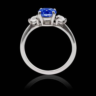 Blue Sapphire Engagement Ring White Gold Nayla