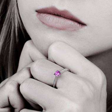 Bague Tourmaline rose Elodie