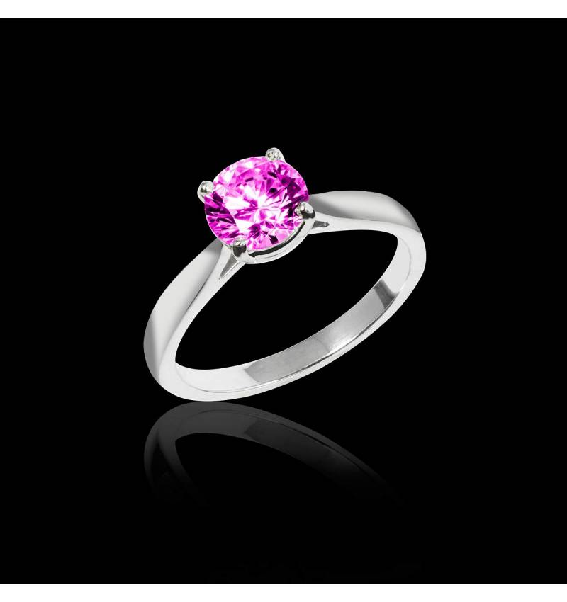 Bague Tourmaline rose Angela solo