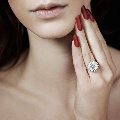 Bague diamant Marguerite solo