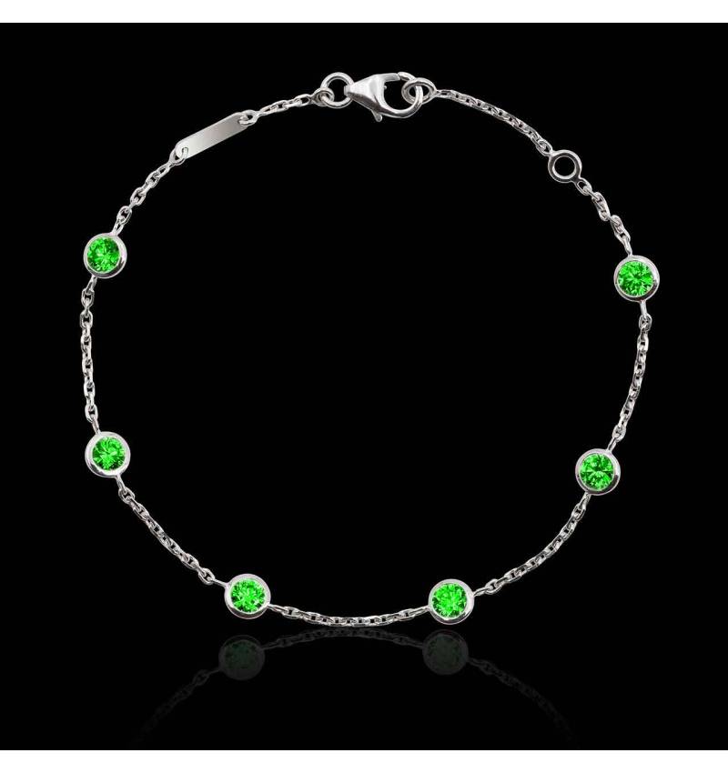 emerald coloured glass beaded bracelet with 4 leaf clover charm handmade uk  | eBay
