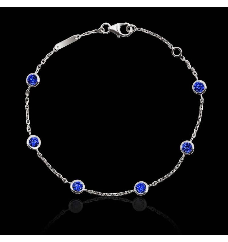 Bracelet saphir bleu Galets