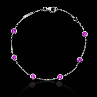 Bracelet saphir rose Galets