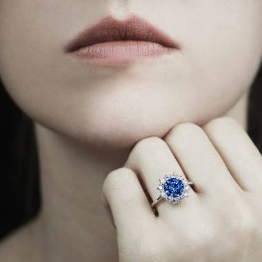 Bague saphir bleu Florentine