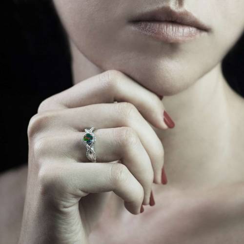 Bague opale noire Juliette