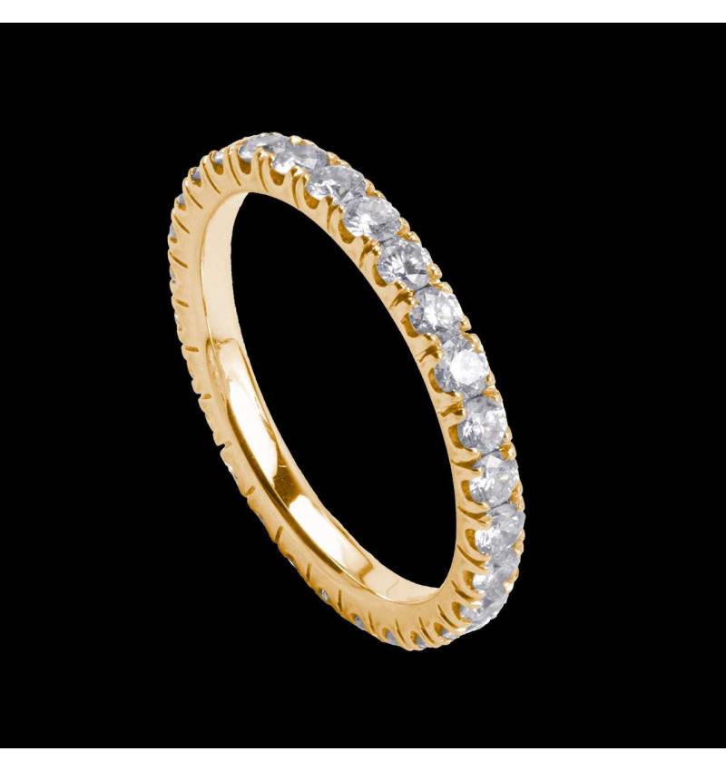 Eve Diamond Wedding Band Yellow Gold