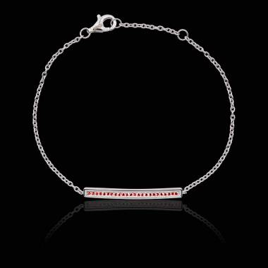 Bracelet diamant rubis Pavé