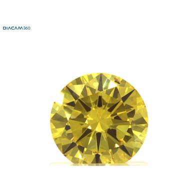 Diamant  de synthèse jaune...