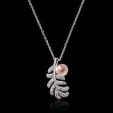 Plume Pink Pearl Pendant