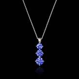 Trilogy Blue Sapphire Pendant