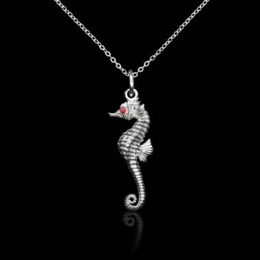 Seahorse Ruby Pendant