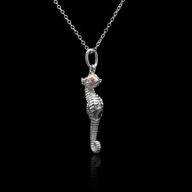 Seahorse Ruby Pendant