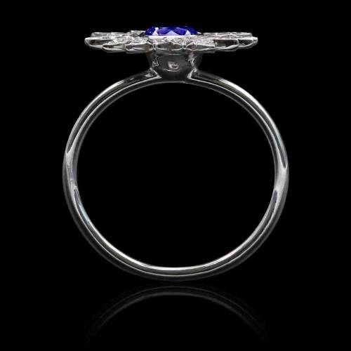 Bague saphir bleu Marguerite