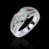 Bague opale blanche Isabelle