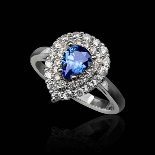 Maelle blue sapphire ring