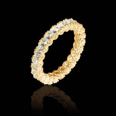 Diamond Yellow Gold Wedding Band Jupiter