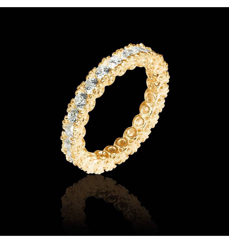 Diamond Yellow Gold Wedding Band Jupiter