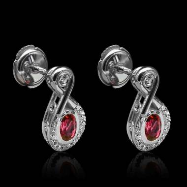 Boucles d'oreilles rubis...