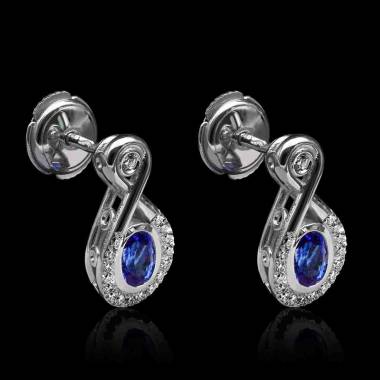 Boucles d'oreilles saphir...