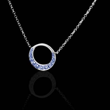 Blue Sapphire Pendant Gold Clair de Lune