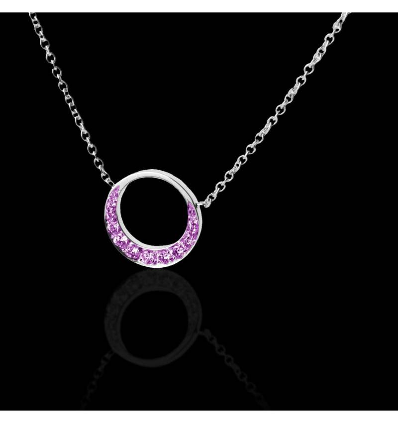 Pink Sapphire Pendant Gold  Clair de Lune