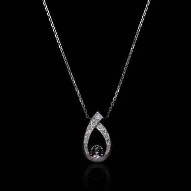 Flamme black diamond pendant