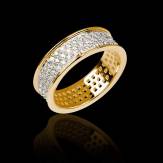 Diamond Yellow Gold Wedding Band Jupiter