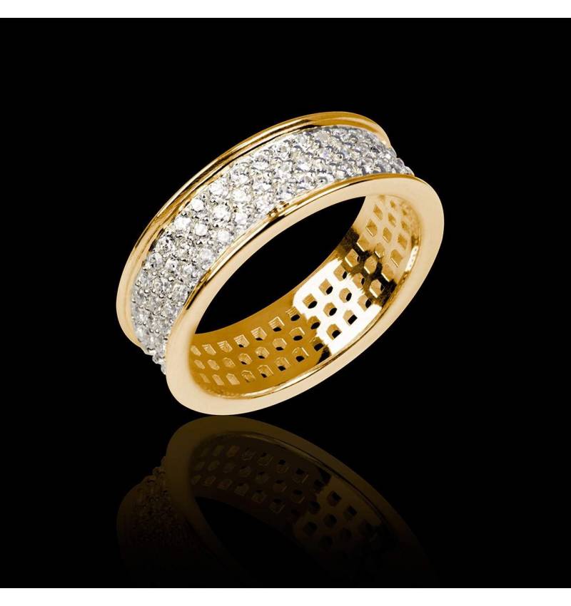 Diamond Yellow Gold Wedding Band Jupiter