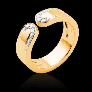 Diamond Wedding Band Yellow Gold Seductrice