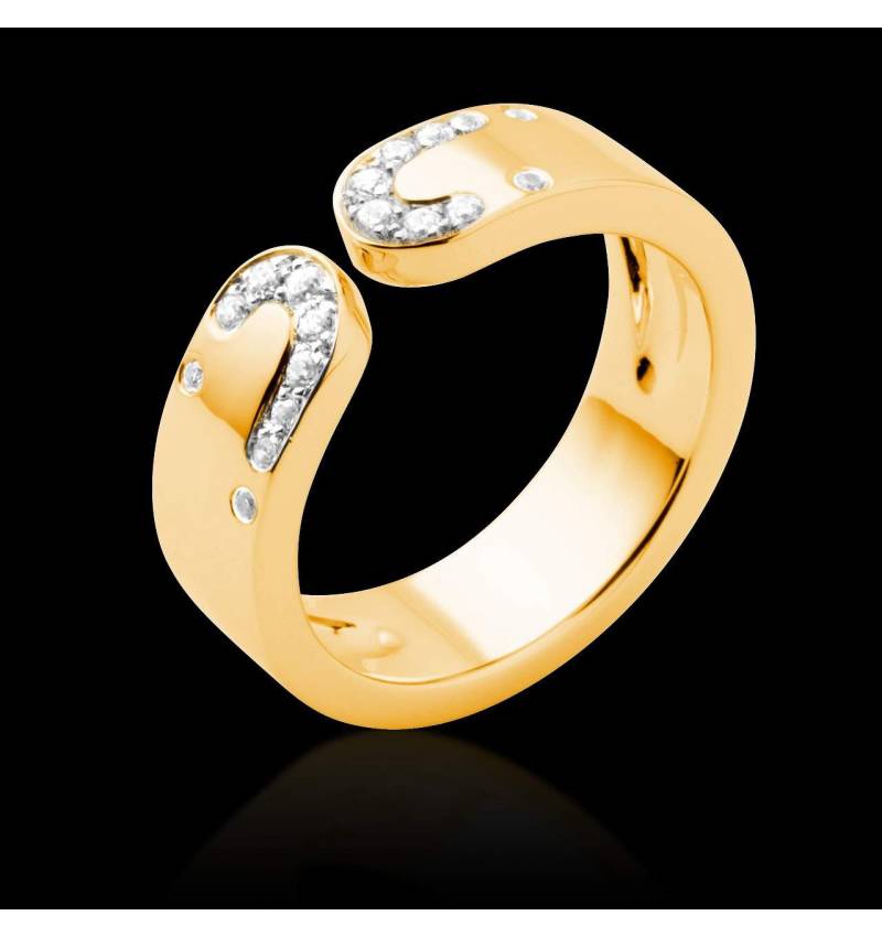 Diamond Wedding Band Yellow Gold Seductrice