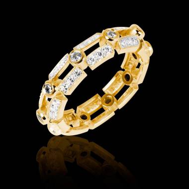 Diamond Wedding Band Yellow Gold Terre