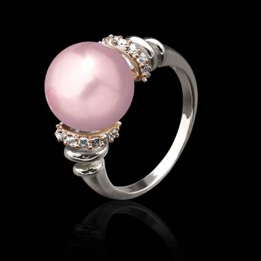 7mm Pink Freshwater Cultured Pearl Ring in 14K Yellow Gold– AME Jewellery