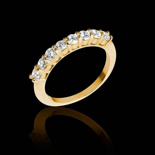 Diamond Wedding Band Yellow Gold Mercure