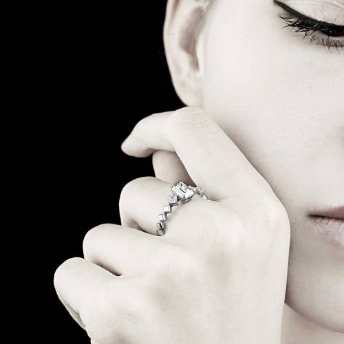 Diamond Engagement Ring White Gold Elsa