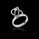 Diamond Engagement Ring White Gold Cage