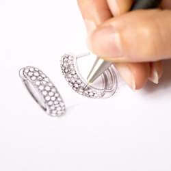 Dessin boucles oreilles sur mesure- Jaubalet Paris