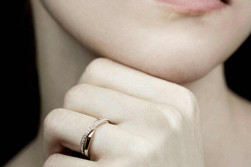 Rose Gold Dainty Thin Ring, Stacking Ring - Shraddha Shree Gems